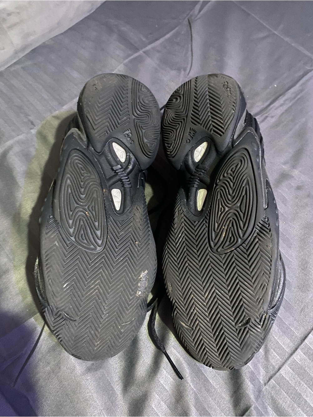 adidas Black Athletic Sneakers with Printed Insole